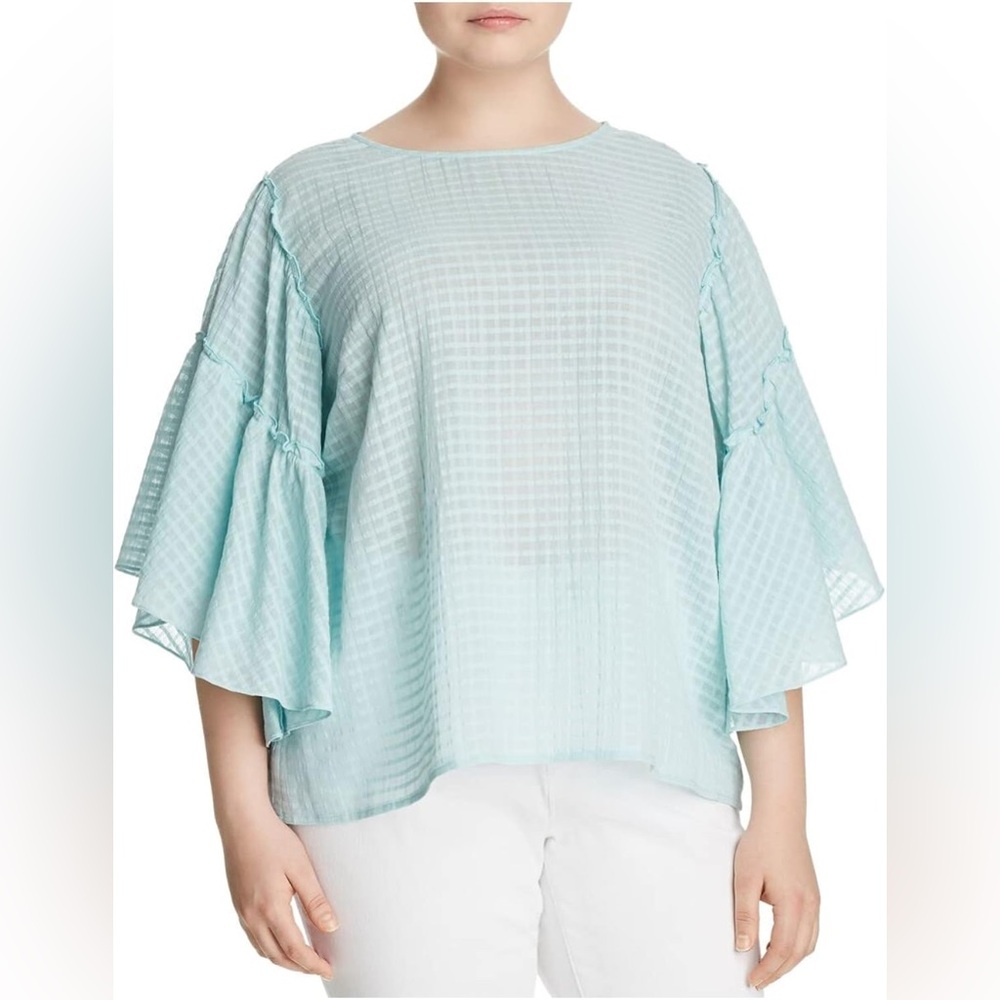 Vince Camuto Aqua Blouse with Flared Sleeves